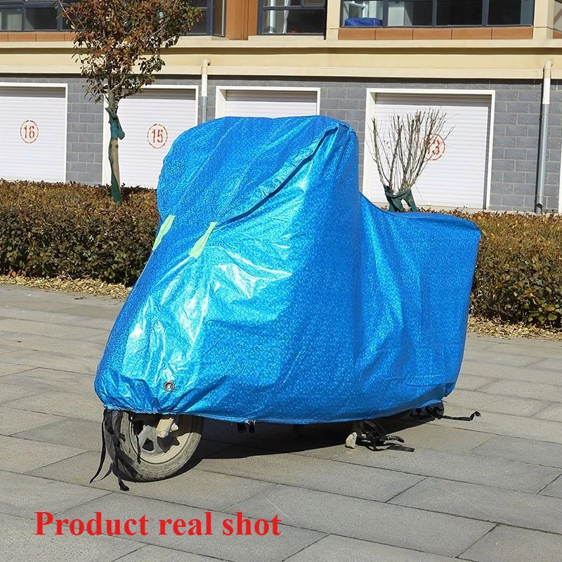 

The blue rainproof car cover and dust-proof car cover are suitable for electric bikes all year round