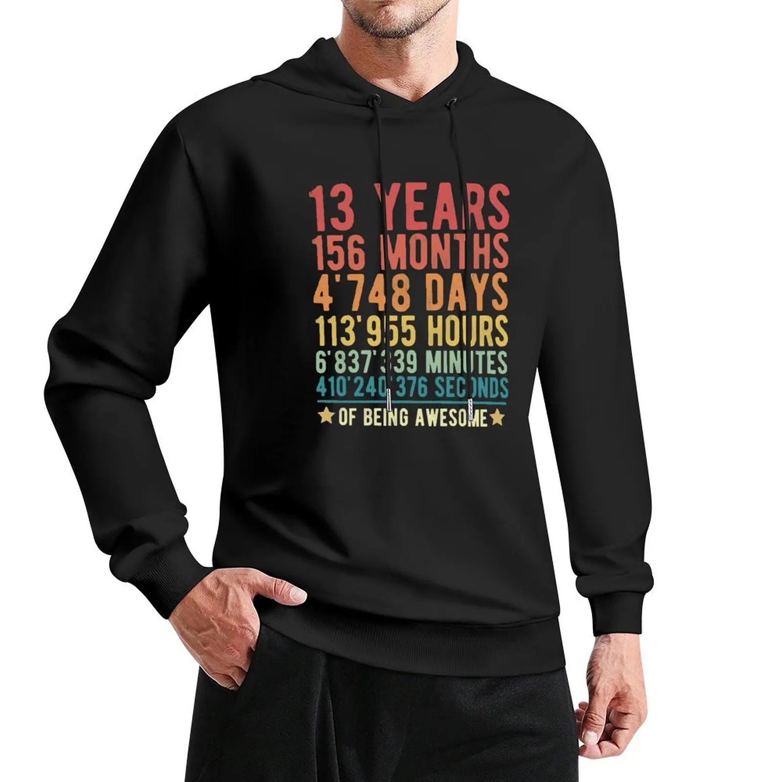 

Vintage 13th Birthday Funny Gift With Facts 13 Years Old 156 Months Of Being Awesome Bday Party Gifts Pullover Hoodie