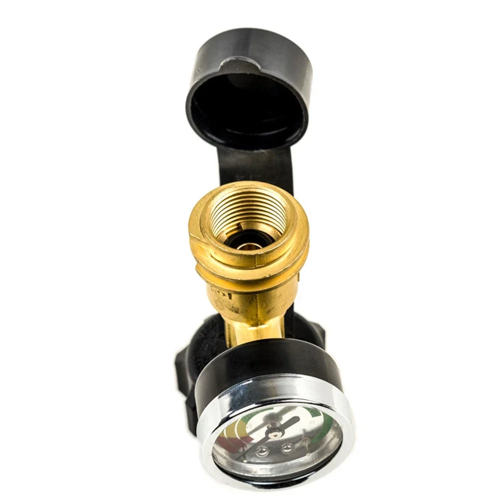 

For 100 lb Propane Tank Brass Adapter POL to For QCC1 Gauge Converter Tool Installation Compatible with Outdoor Devices