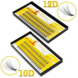 Natural long Individual Flare Lashes Cluster False Eyelashes 60 bundles/boxes Makeup 10D/12D Mink Eyelash Extension Grafting