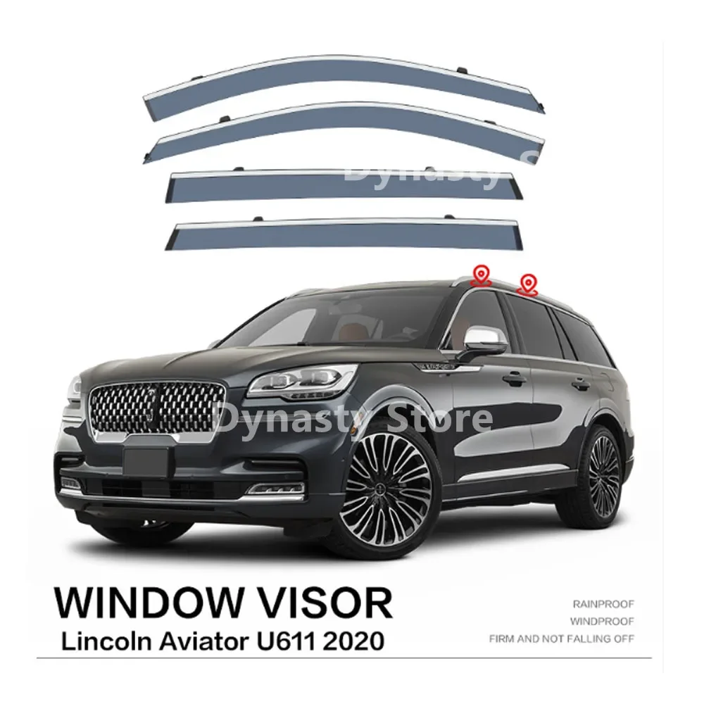 

Car Window Visor Waterproof Protect Sunny Rainy Shelter Auto External Accessory For Lincoln Aviator U611