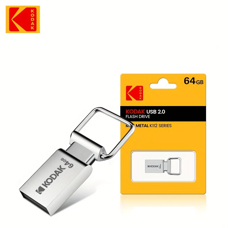 Kodak de alta velocidad ​ ​ Unidad flash USB 2.0: mini totalmente metálico, adecuada para automóviles y oficinas, 32 GB, 64 GB, 128 GB disponible