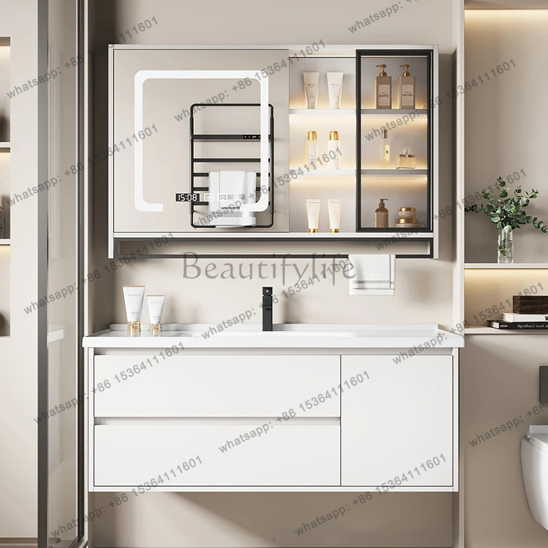 Home Furniture Bathroom Vanity Wooden Storage Cabinet Drawer Shelf Organizer Washbasin Column Multipurpose Salon muebles de baño