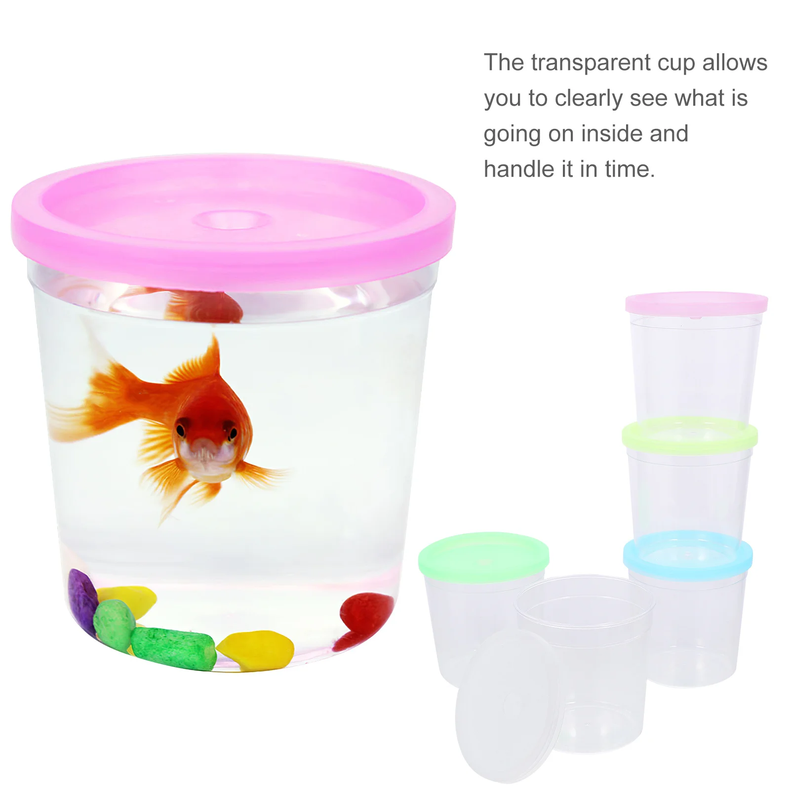 

12Pcs Plastic Jellyfish Aquarium Cup Transparent Flower Arrangement Vase Multi Use Fish Farming Container for Creative Home