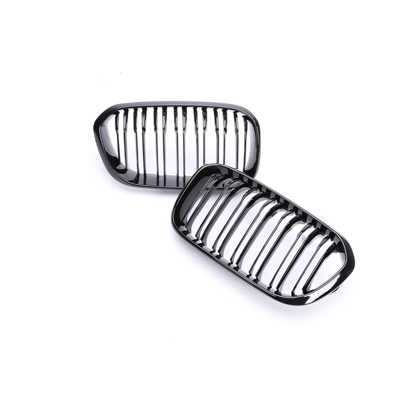 Parrilla delantera de doble listón negro brillante para BMW Serie 1 F20 F21 Facelift 2015-2019 118d 120i 130 M135