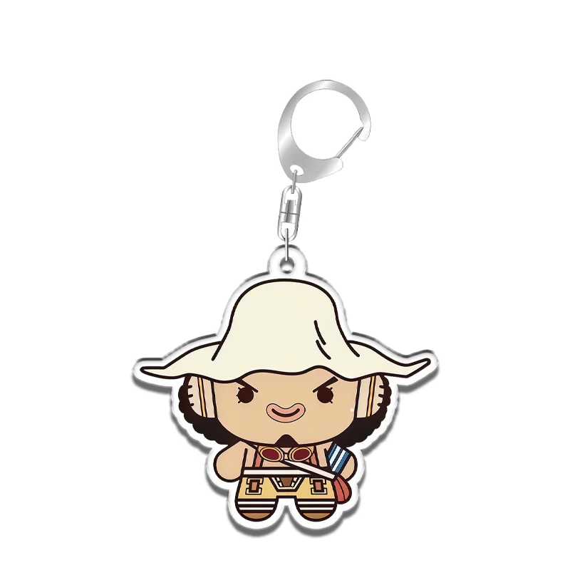 Keychain for ONE PIECE Doflamingo Robin Luffy Shanks Anime Game Fans Gifts Recycled Acrylic Backpack Pendant Decoration Rare Toy view 2