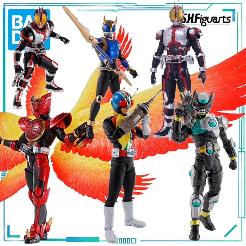 

BANDAI Genuine S. H. Figuarts Series True Bone Carving Kamen Rider Knight People，Birth，Faiz，Oz Finished Product Model Collect