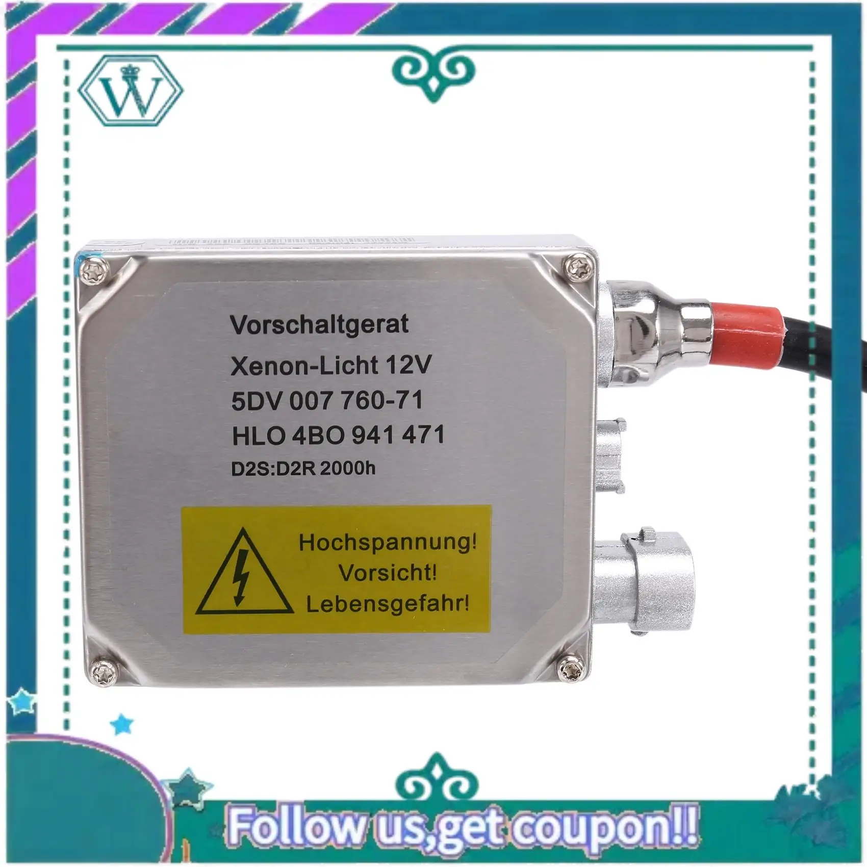 

AA92-D2S D2R Сменный блок управления балластом ксеноновых фар HID, воспламенитель 5DV007760 для Hella-BMW, новый