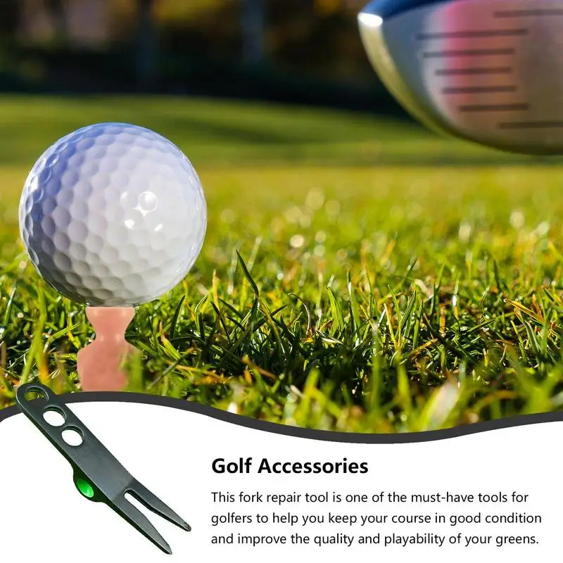 Golf Divot Pitch Repairer Tool Golf Fork Prongs For Putting Green Pitch Lawn Maintenance/Groove Clean/Mark Ball Training Aids