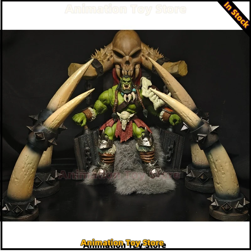 【En stock】 Estatua de figura del trono de la horda modelo de artesanía adaptada a los juguetes sin héroe de los Orcos de Mithril