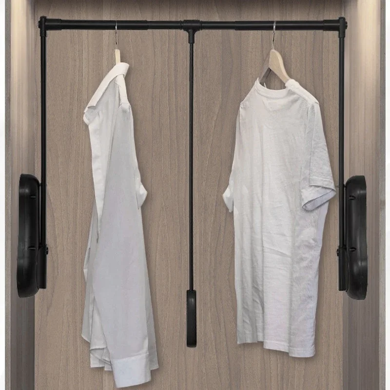 Aluminum Alloy Automatic Rebound Hardware Damping Cross Bar of Pull-down Clothes Rack In Closet