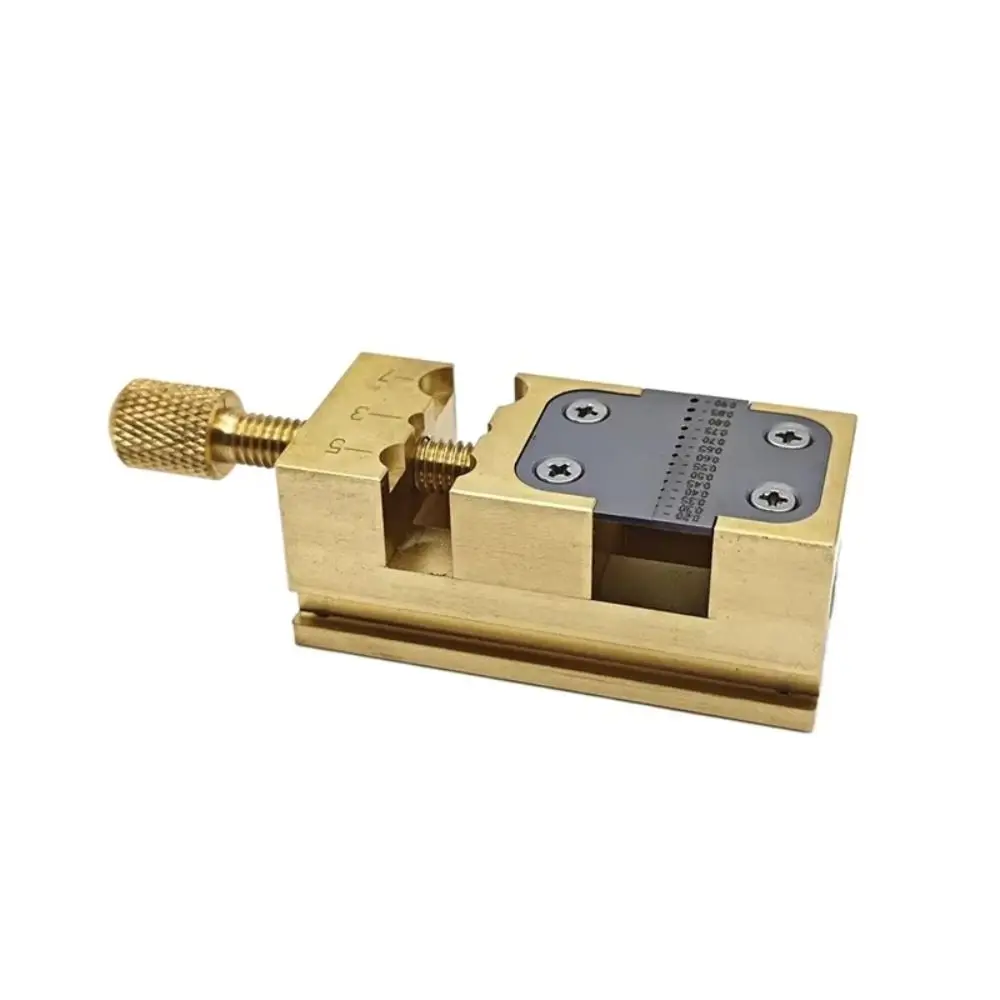 Portable Precise Watch Bench Vice Thread Adjustment Anti-slip Collet Tightening Tool Stable Copper Watch Head Holder Hand Tools
