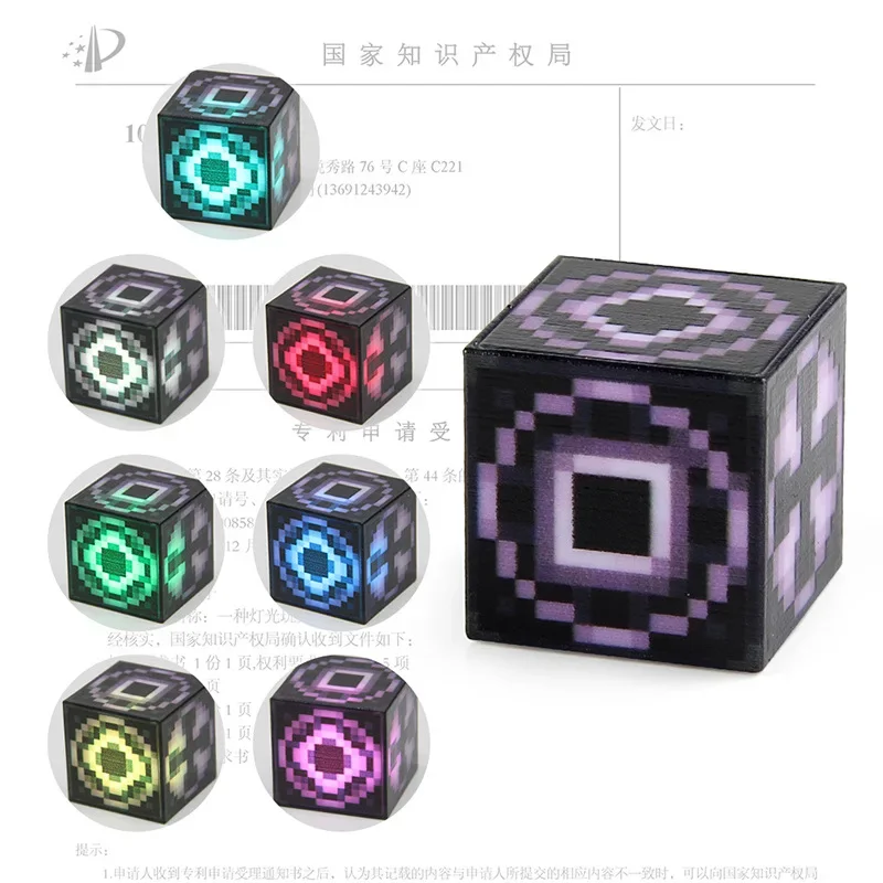 2 سنتيمتر تضيء المغناطيسي مربع اللبنات استبدال أجزاء DIY التعليمية الجمعية الشارع المشهد مصباح الطوب لعبة طفل