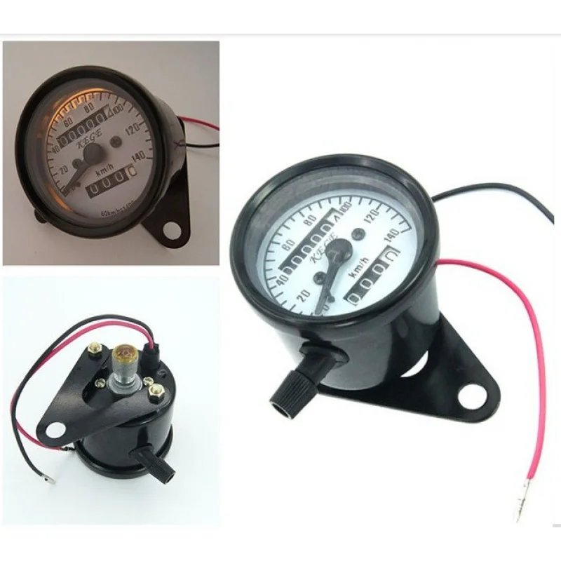 

Motorcycle Retro Small Instrument Dual Mileage/Jialing 70 Retro Modified Mileage Meter/Monkey Mileage Meter Black