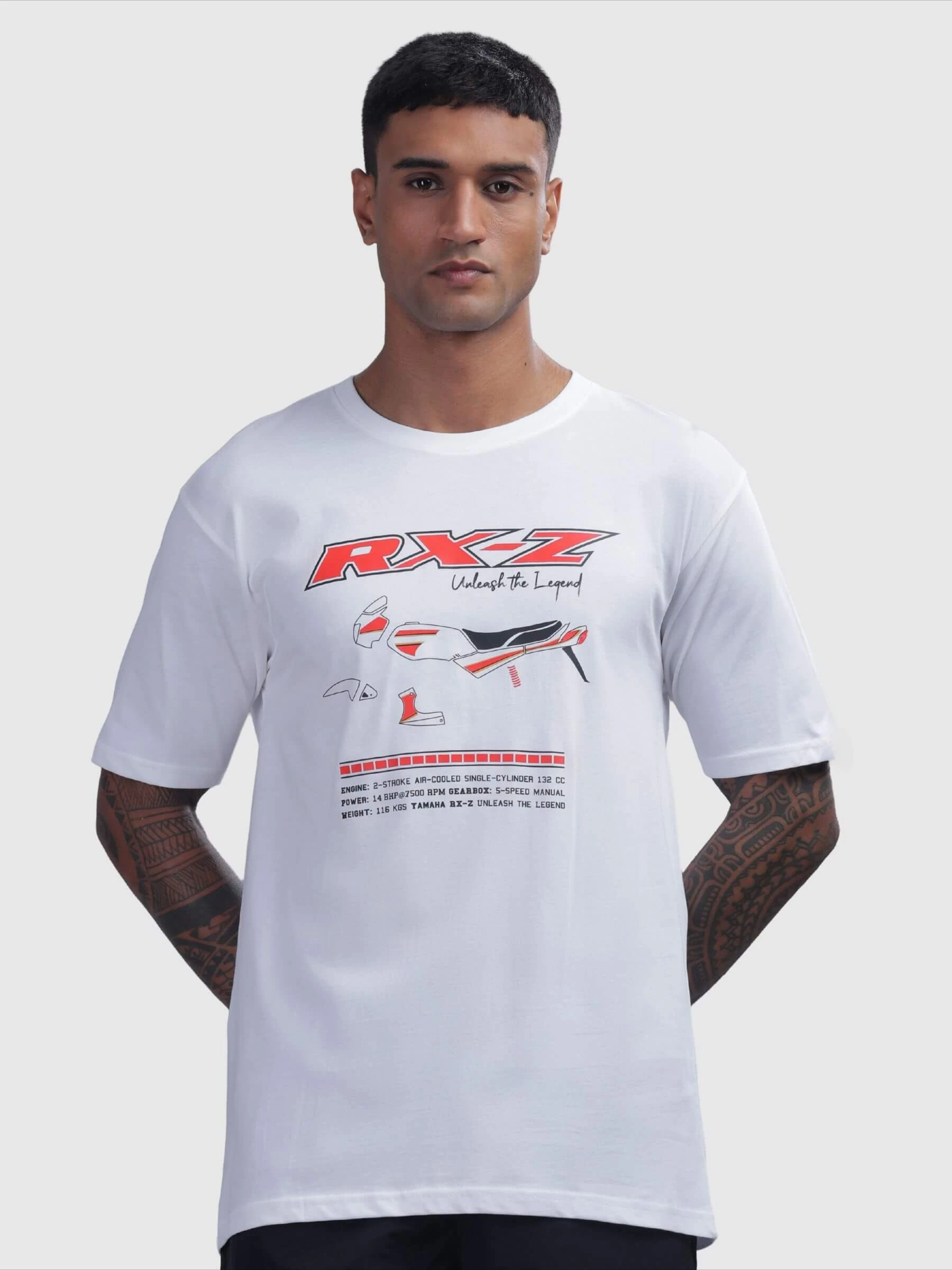 2026 RXZ  Vintage Motorcycle Racing Graphic Tee 100% Cotton Round Neck Casual Regular Fit Unisex T-shirt  Summer Top