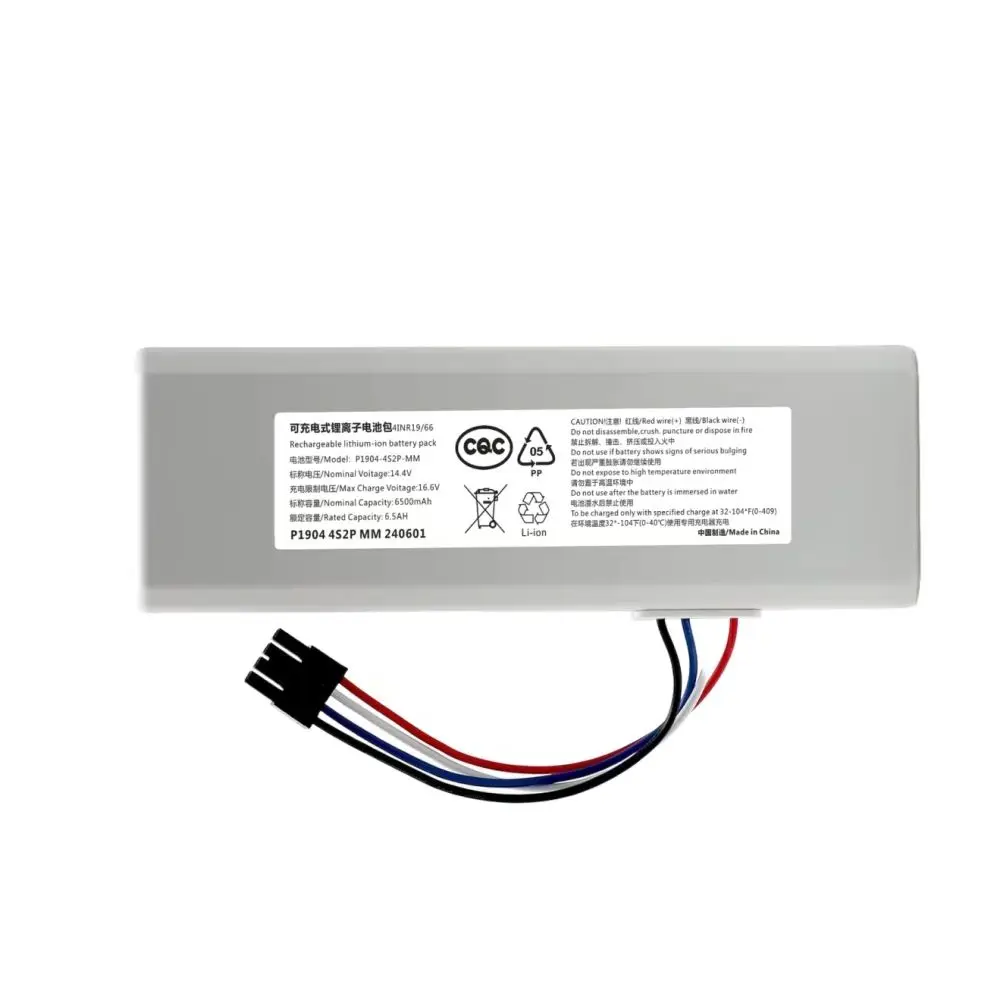 

14.4V 6500mAh NEW P1904-4S1P-MM Battery For Xiaomi Mijia 1C STYTJ01ZHM Robot Vacuum Mop Cleaner.
