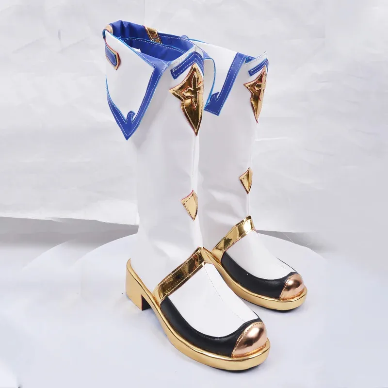 

2025 yiyiHot Sale Game Genshinimpact Sucrose Halloween Party White Boots Custom Made Cosplay Shoes for Men Women