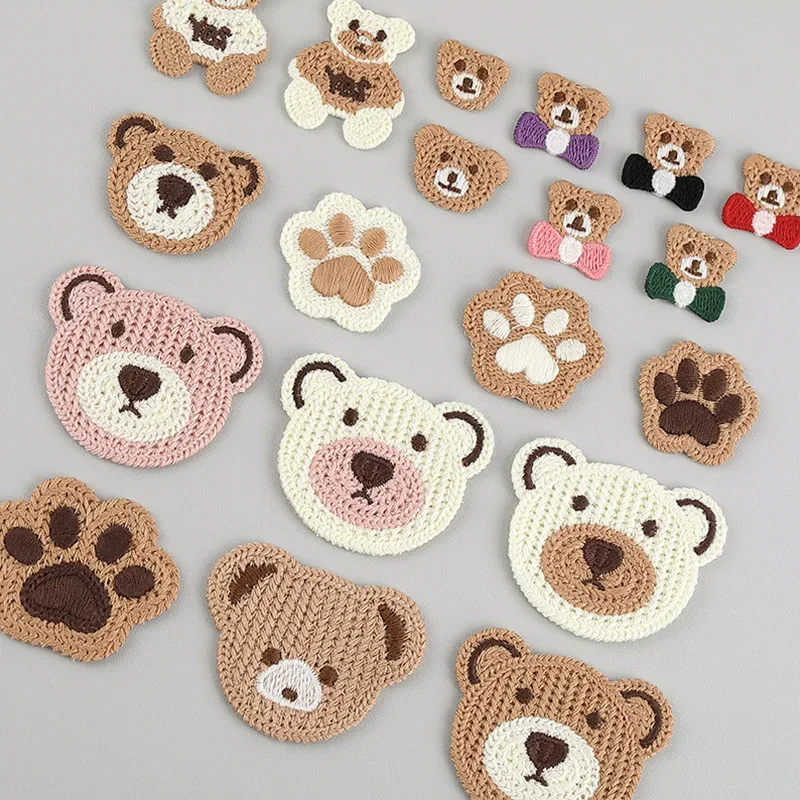 DIY Versatile Cartoon Teddy Bear Embroidery Patch Bag Down Jacket Phone Case Hair Decoration Shoes Socks Sweater Patch Patch