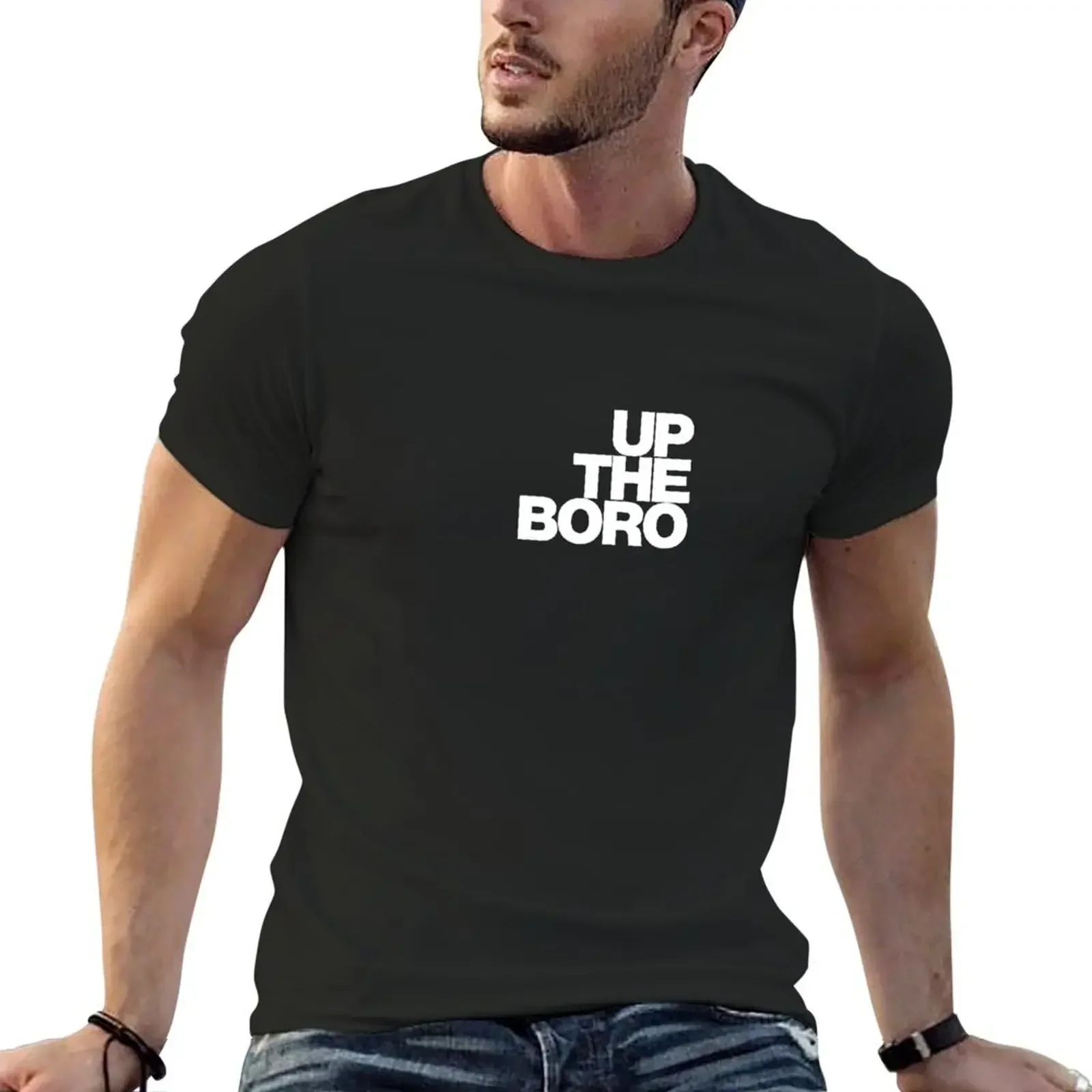 Up The Boro - White on Red R T-Shirt plus size tops plus size clothes blue archive t shirt men