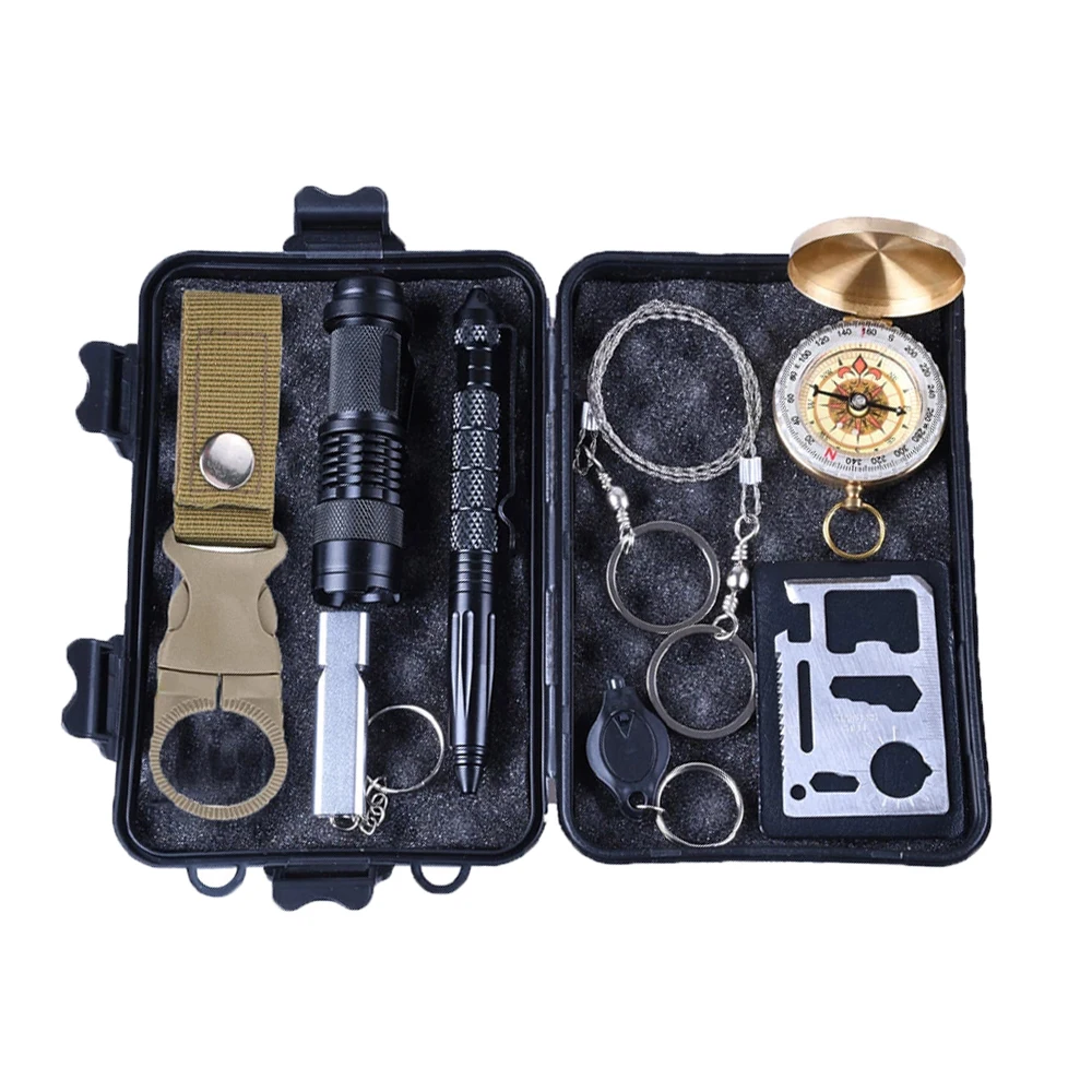 11 in 1 Survival kit Outdoor Camping Equipment Travel Militar Emergency Supplies First aid kits Tactical survival Tools