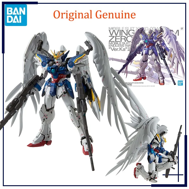 

Оригинальная сборная модель Bandai Anime Wing Gundam Zero EW Ver.Ka MG 1/100, игрушки, экшн-фигурки, подарки, коллекционные украшения