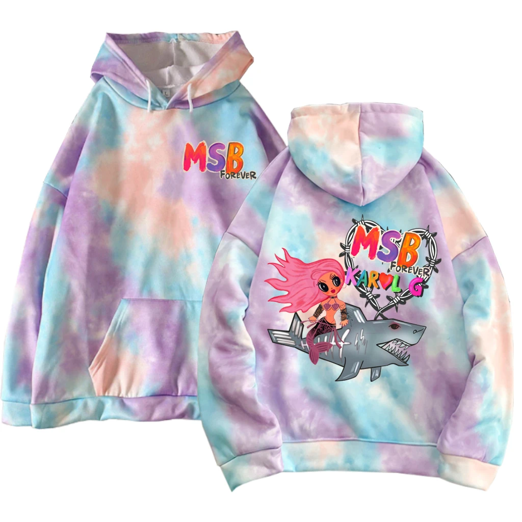 In My Bichota Era Karol G  MSB Forever Tour Shark Tie Dye Hoodies Unisex Hoodie