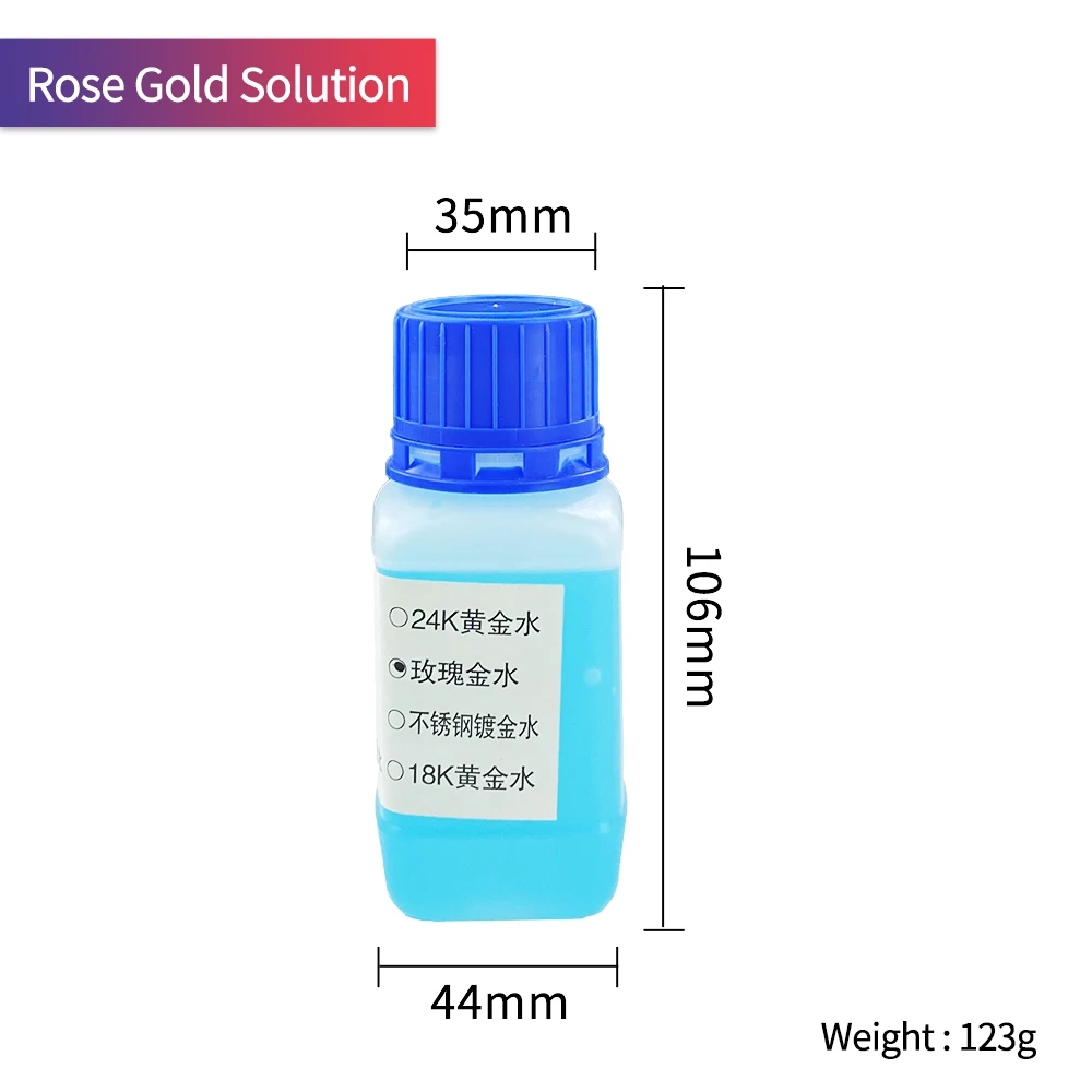 Jewelry Rose Gold 24k Gold Electroplating Platinum Water Silver Oxidizer Imported Liquid for Diy Making Plating Solution