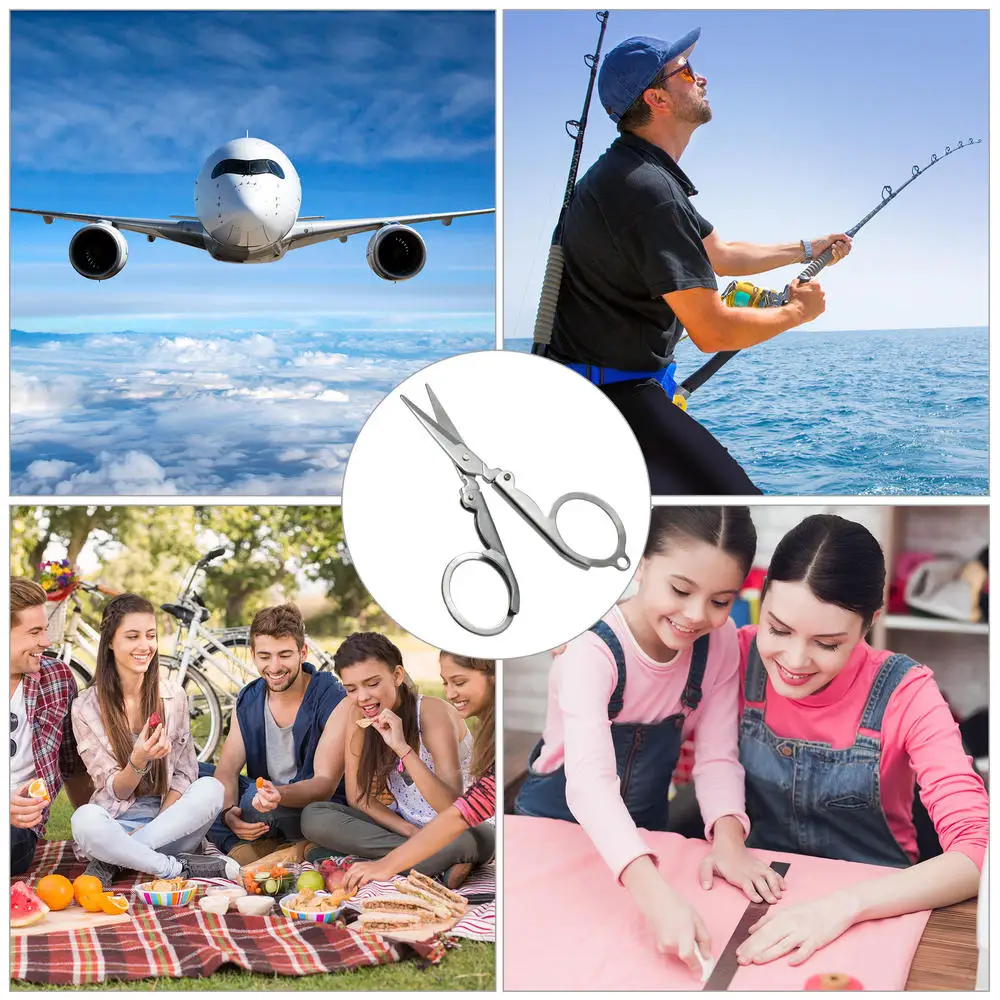 Folding Scissors Pocket Travel Small Crafts Sharp Blade Emergency Mini Foldable Travel Embroidery Scissor Thread Tailor Scissors