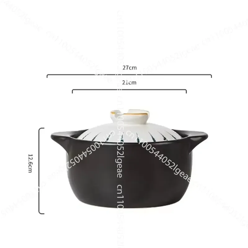 High Temperature Resistant Large Ceramic Pot Cookware Simple and Delicate Ceramic Pot
