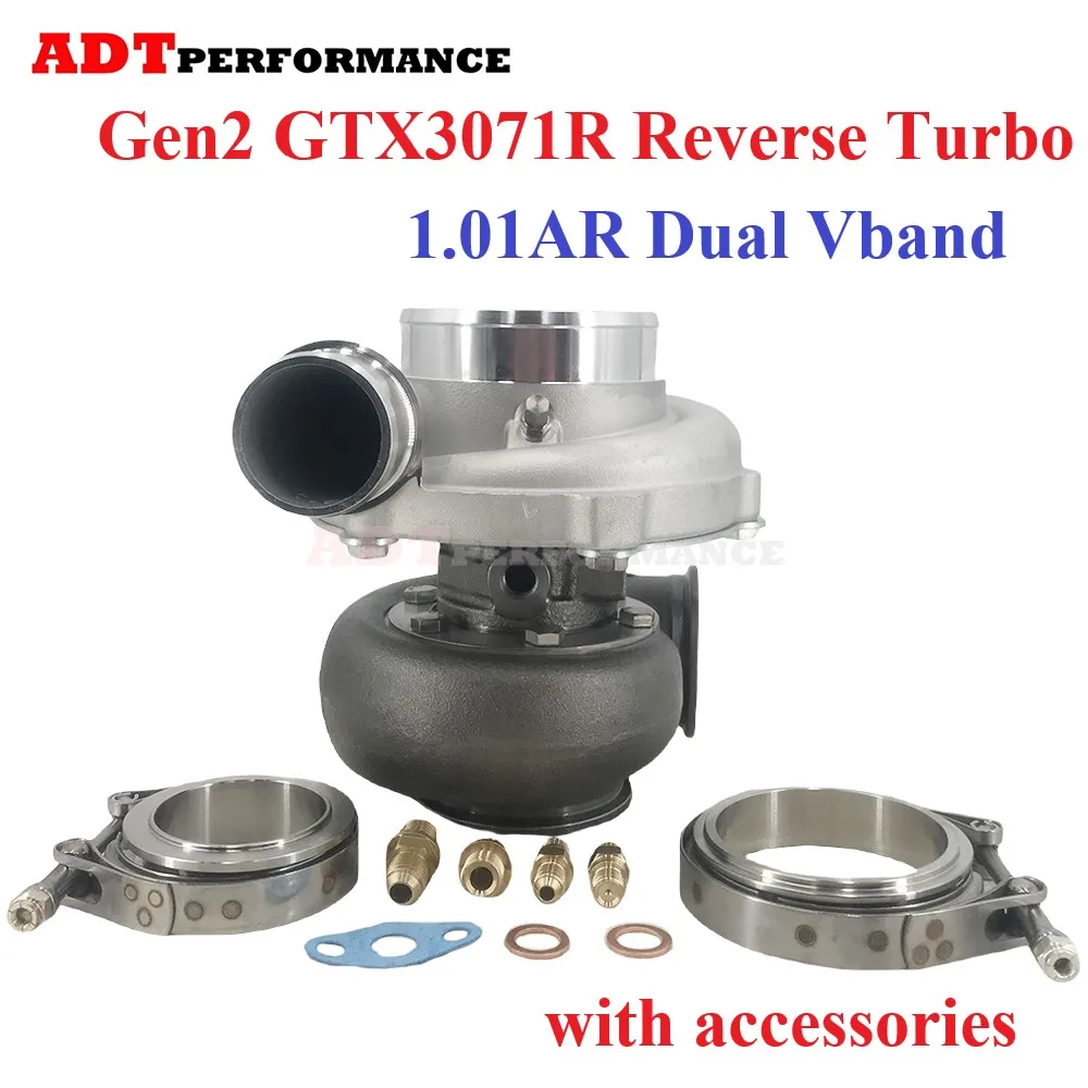 GEN2 GTX3071R Performance Turbo REVERSE Dual Ceramic Ball Bearing 740902-0055 856801-5006S Billet wheel 1.01AR Dual Vband