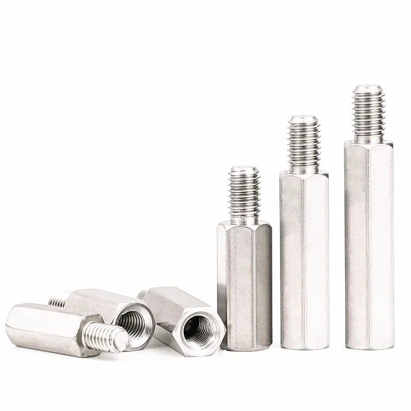 10pc M3 M4 304 A2-70 giunto di accoppiamento in acciaio inossidabile esagono colonna esagonale M-F distanziatore maschio-femmina per scheda madre PCB