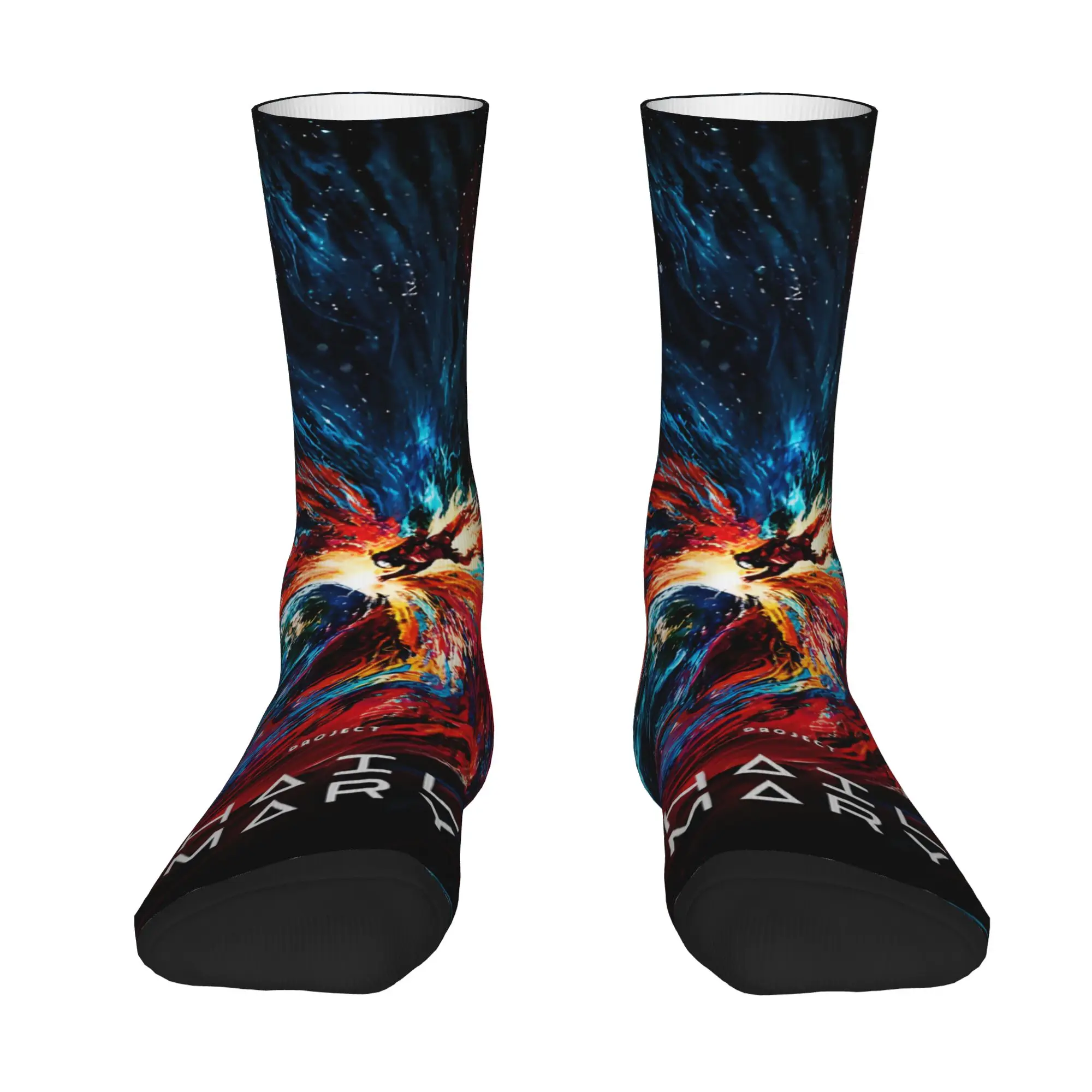 1 Pair Hip Hop Vintage Fist My Bump Movie Crazy Men's Sock Project Hailing Mary Harajuku Pattern Printed Funny Sock