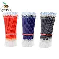 0.5mm 20pcs/set Gel Pen Refill Office Signature Rods Red Blue Black Ink Office School Stationery Writing Supplies Handles Bullet