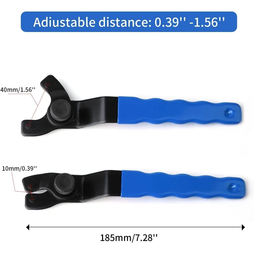 Golden Pearl Pin Spanner, Wrench for Grinder, Adjustable Pin Wrench for Angle Grinder Machine (Blue)