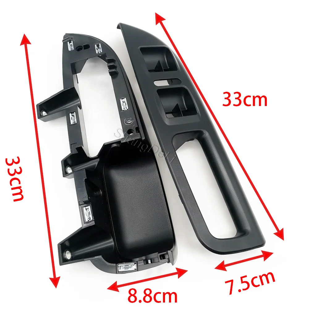 2 قطعة نافذة السيارة الداخلية الأمامية اليسرى رفع التبديل مقبض الباب قوس غطاء الكسوة صالح لسكودا 2007-2014 اوكتافيا #2