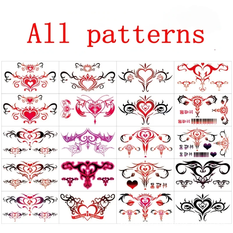 الإناث Succubus ملصقات الوشم ، نمط القلب الأحمر ، الخصر وهمية ، فن الجسم ، مقاوم للماء ، دائم ، ملصقات مؤقتة ، 10 قطعة
