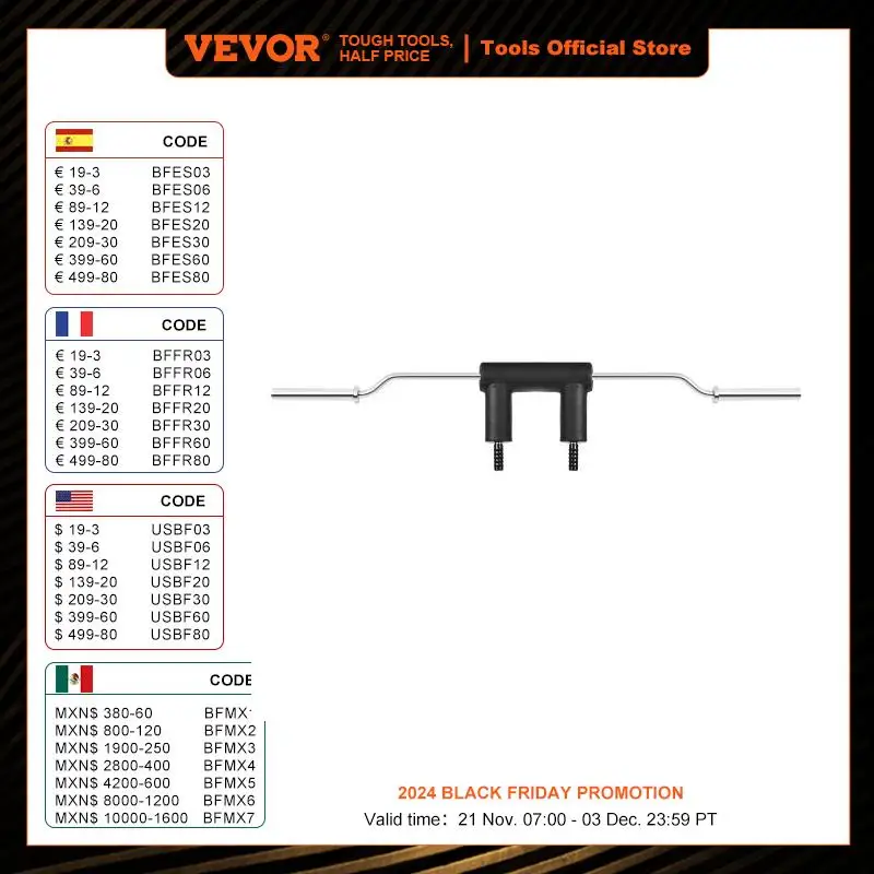 VEVOR Safety Squat Bar 1500 LBS Fitness Squat  Bar Safety Squat Bar Attachment with Shoulder & Arm Pads 32mm Diameter Weight Bar