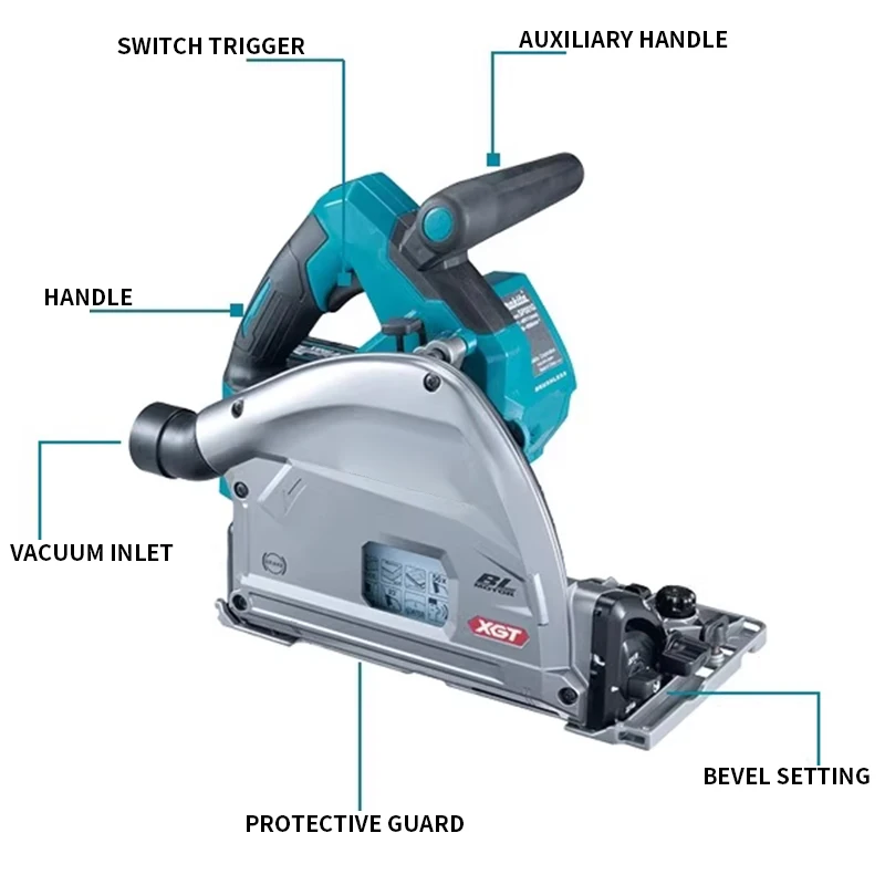 Lithium-Powered Rail Saw Electric Woodworking Cutting Saw Portable Rail Saw 4.0Ah/5.0Ah Lithium-Ion Battery Powered