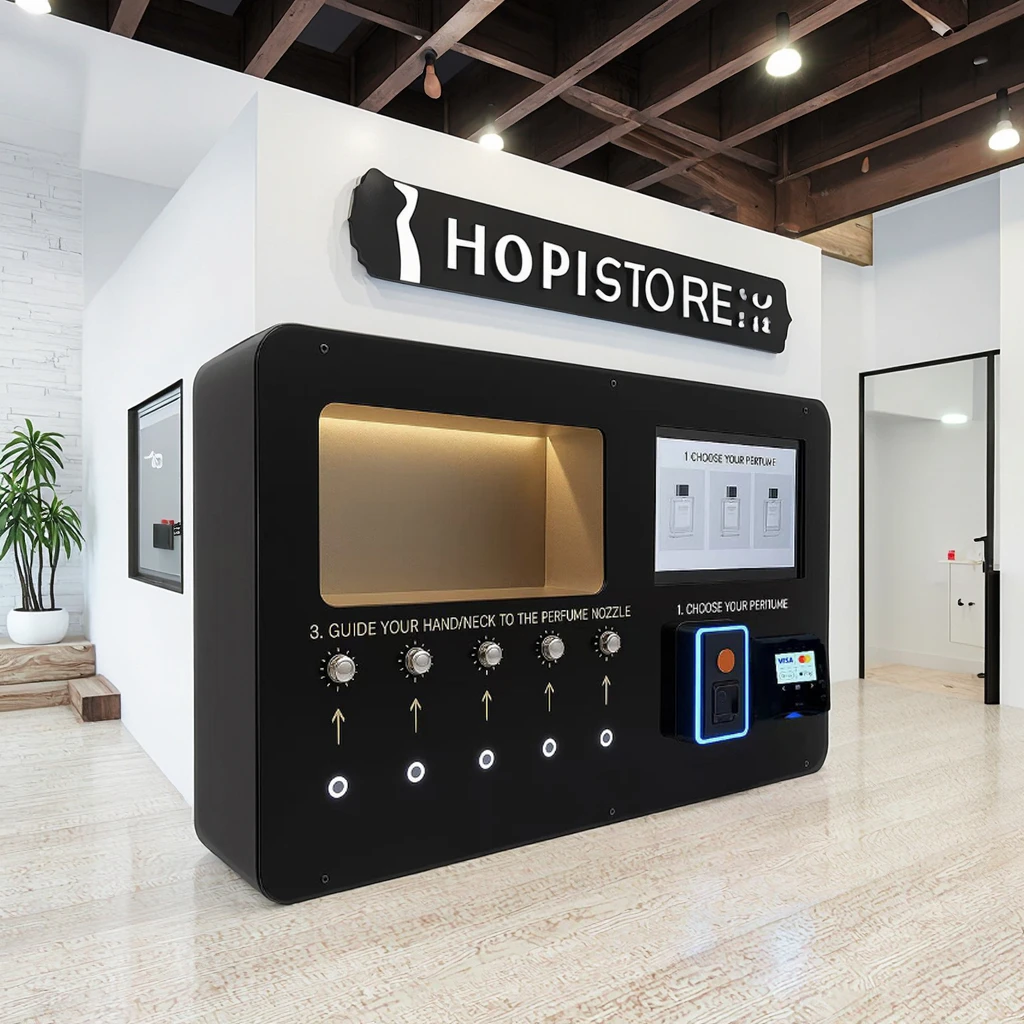 

New Arrival Wall Mounted Luxury Smart Fragrance Coin Operated Perfume Spray Vending Machine with Card for Barber Shop