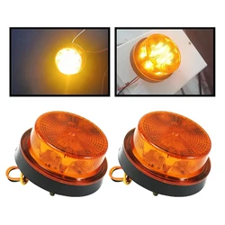 2Pcs Truck Rotation Flashing Lights 12V 24V LED Trailer Side Marker Lights Tractor Strobe Light White Amber Red Blue Green