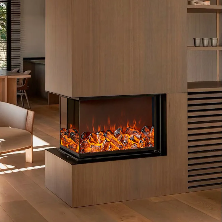 Camino 42-Inch Electric Fireplace Console Table Hot Sale 3-Sided Incasso Design for Household Use in English Operating Language