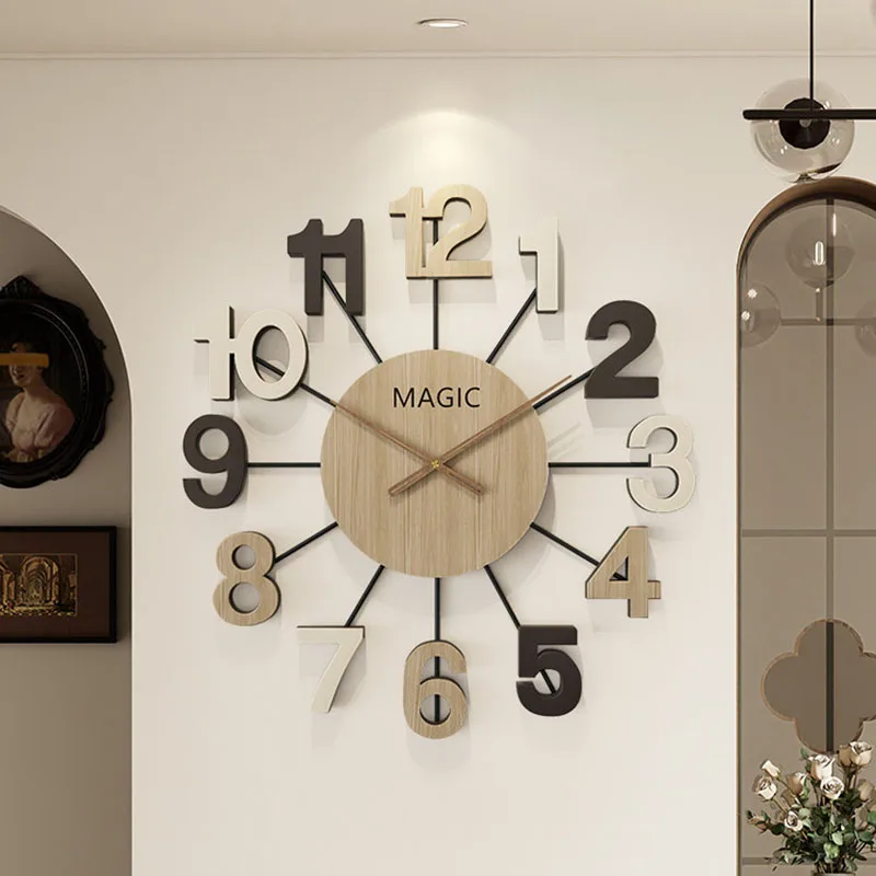 Digital Restaurant Wall Watch Living Room Luxury Modern Bedrooms Creative Clock Wall Fashion Reloj De Pared Room Decorations