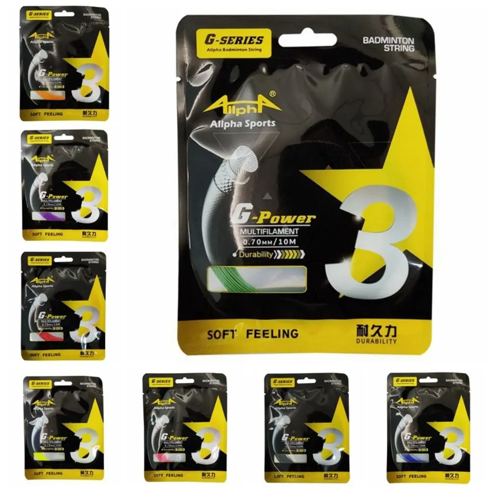 

0,7 мм G3 ракетка для бадминтона, высокоэластичная стандартная струна для бадминтона, прочная карбоновая струна для бадминтона из нанофибры, тренировочная линия
