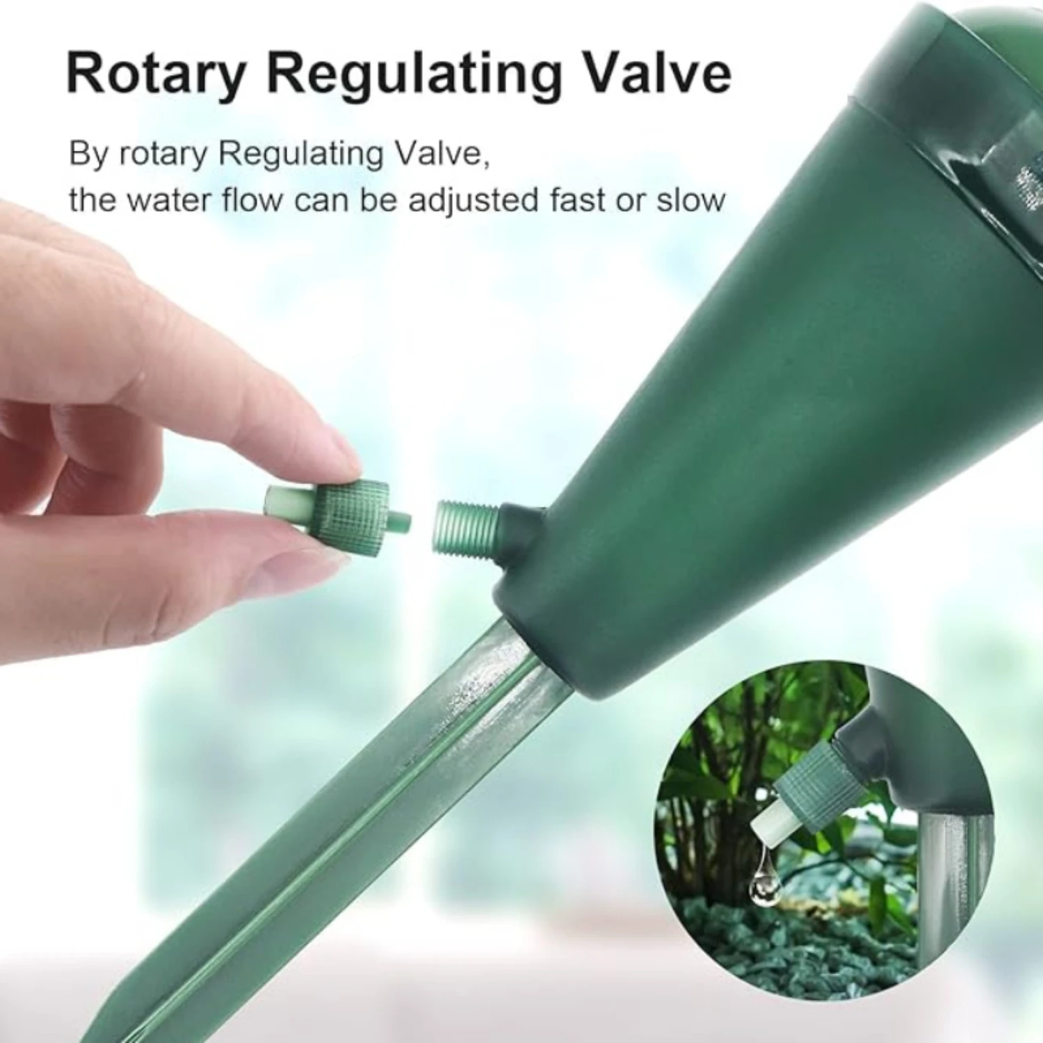 

Plant Spikes with Adjustable Flow Valve, Automatic Drip Irrigation System for Indoor and Outdoor Potted Plants, Vacation , 4 Pac