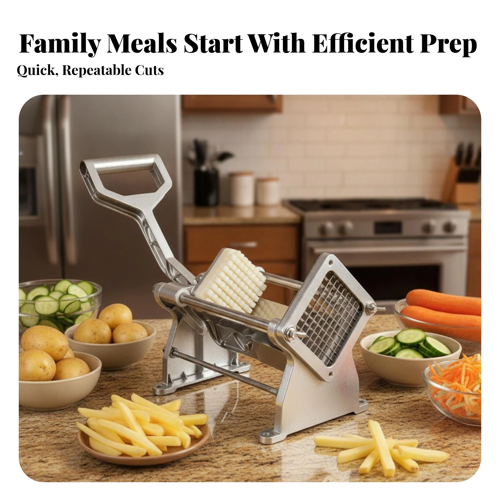 Manual Potato Cutter Lever-Ope - Meal Prep Potatoes ulasan dan harga