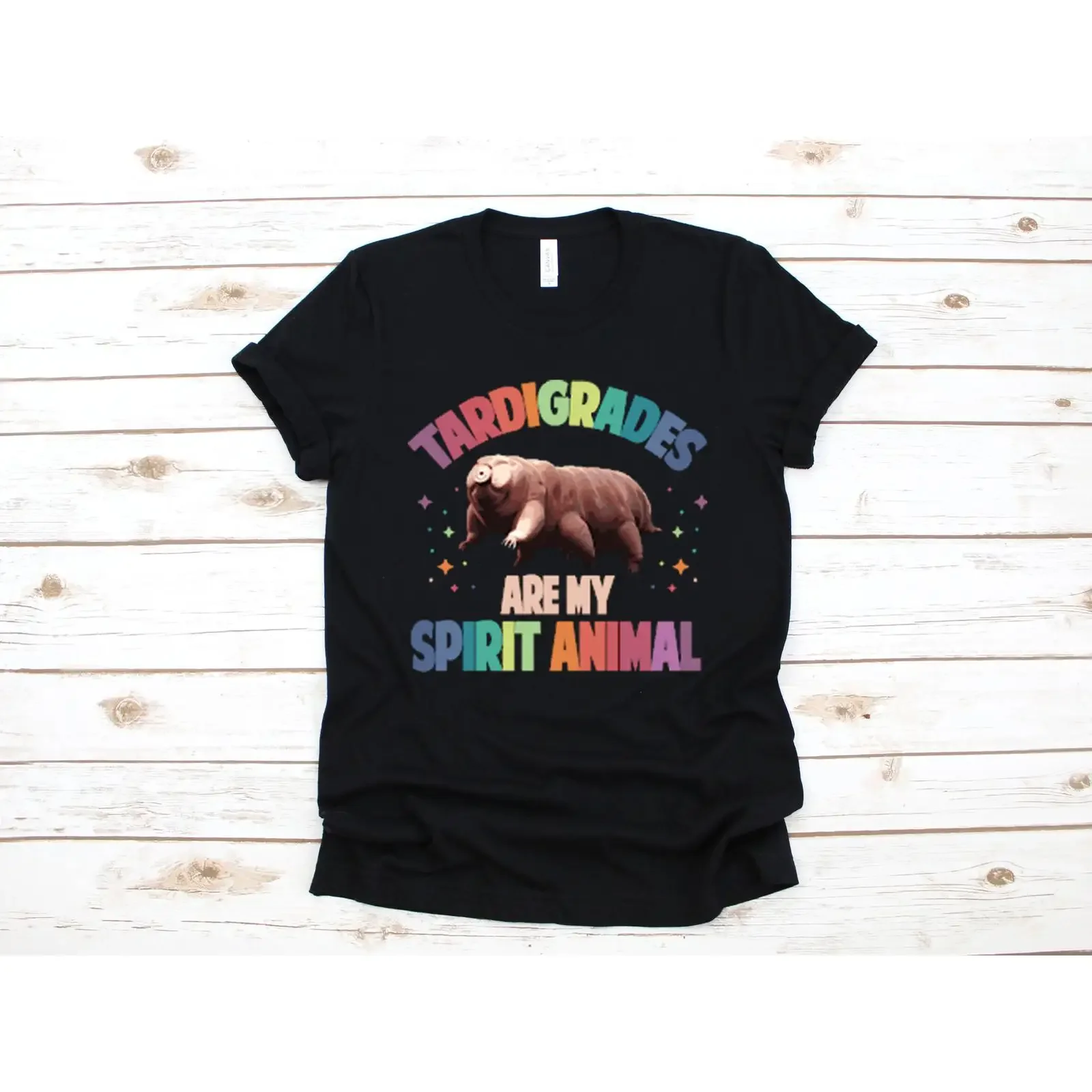 Tardigrades Are My Spirit Animal T Shirt Funny Microscopic Biology Science Lover Casual Top vintage Washed Soft Stretched