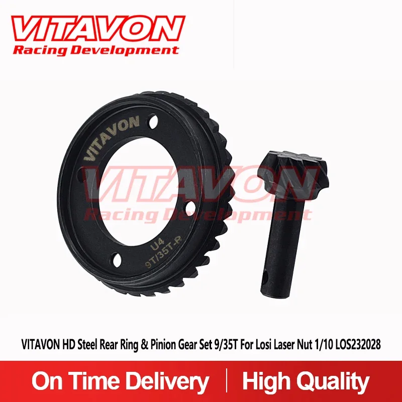 VITAVON HD Steel Rear Ring & Pinion Gear Set 9/35T For Losi Laser Nut 1/10 LOS232028