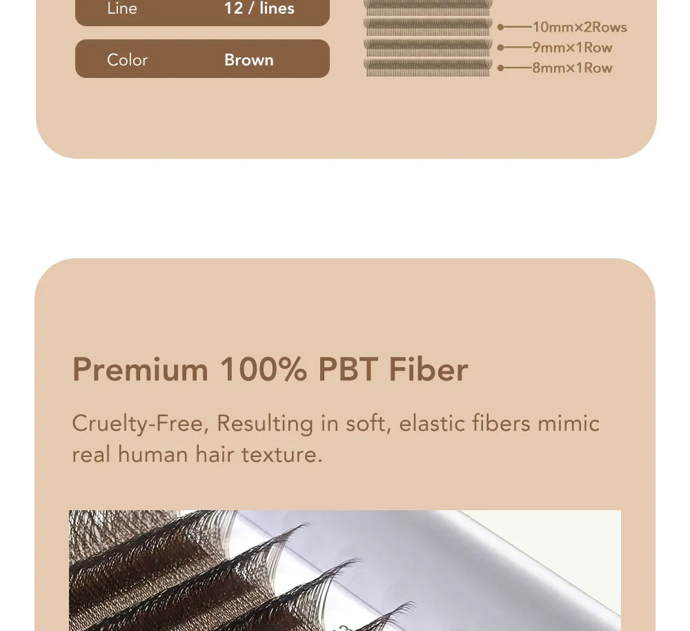 DIYDAY Dark Brown 3D 4D 5D Eyelash Extension