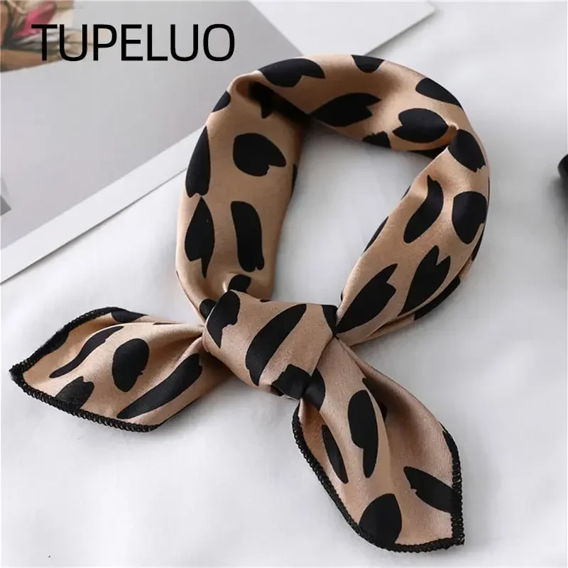 

Women Small Satin Hot Silk Scarf Square Print Wrap Foulard Femal Handkerchief Bandana Neck Hair Skinny Tie Scarves Shawls