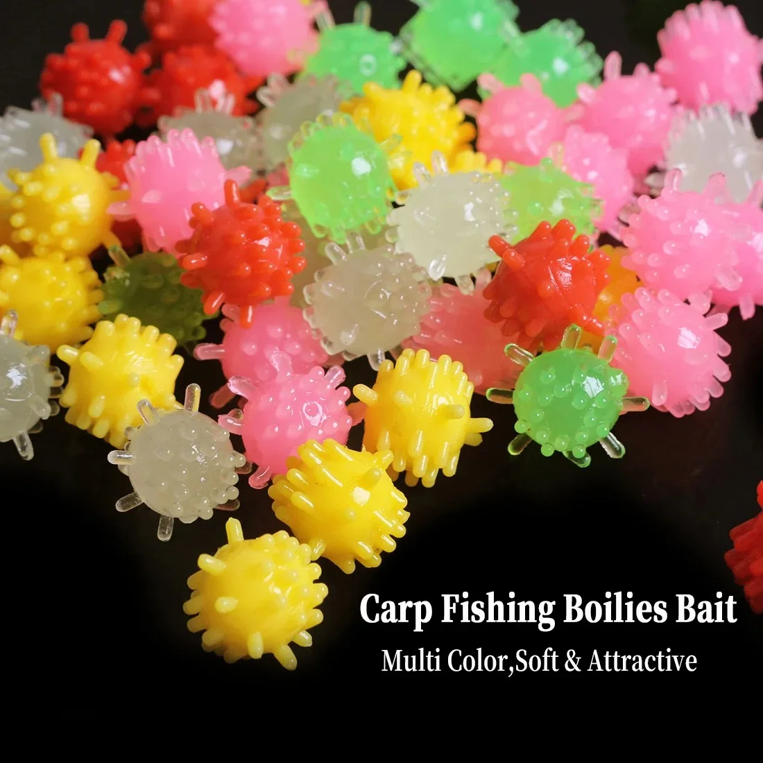 

20Pcs/Set 10mm Floating Spiky Foam Ball Carp Bait, Luminous Corn Scent Pop Up Balls, High Buoyancy Rig Fishing Accessories